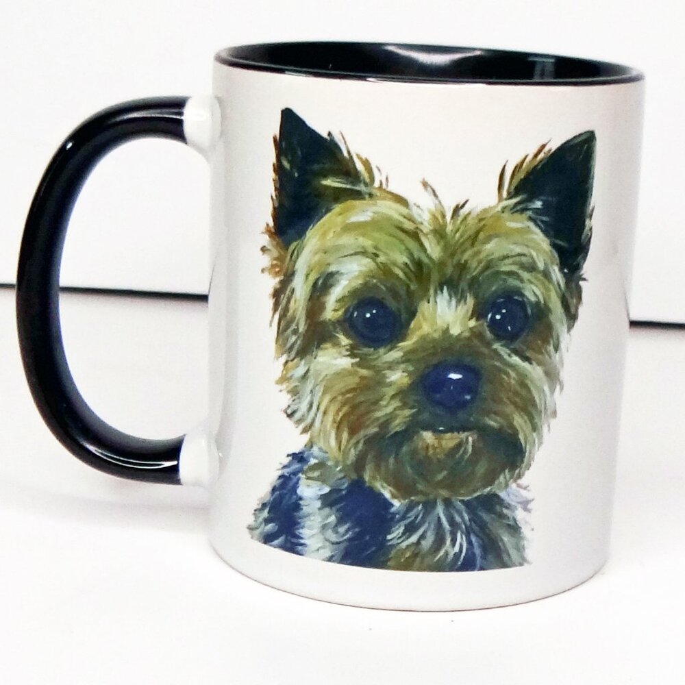 Yorkie Breed Specific Ceramic Dog Lover Mug / Pet / Coffee/ Lee Keller Art NEW